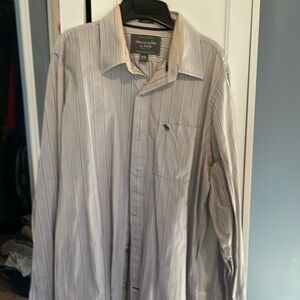 Men’s, XXL, grey, long sleeve dress shirt